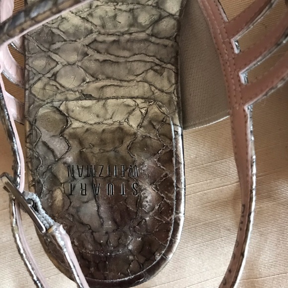 SOLD ON TRADESY!!! Stuart Weitzman ‘Playful’ python wdg sdl. Size 7. NWOT - Picture 4 of 7